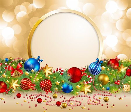 simsearch:400-04264886,k - christmas garland with place for text Foto de stock - Royalty-Free Super Valor e Assinatura, Número: 400-04282216
