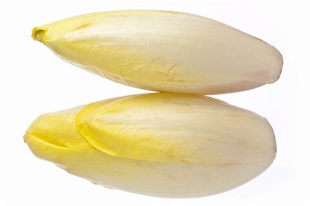 succory - Brussels Chicory isolated over white without reflection Stock Photo - Budget Royalty-Free & Subscription, Code: 400-04282973