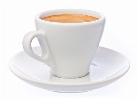 simsearch:400-06067670,k - A cup of espresso coffee with foam isolated over white Photographie de stock - Aubaine LD & Abonnement, Code: 400-04283349