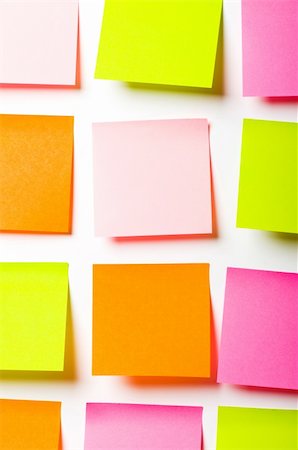 post its lots - Reminder notes isolated on the white background Photographie de stock - Aubaine LD & Abonnement, Code: 400-04283504