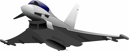 simsearch:400-04270337,k - Combat aircraft. Colored vector illustration for designers Foto de stock - Super Valor sin royalties y Suscripción, Código: 400-04283594