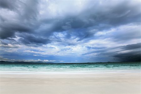 Sandy beach and dramatic sky landscape Stock Photo - Budget Royalty-Free & Subscription, Code: 400-04283630