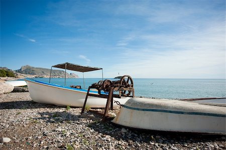 simsearch:400-04032663,k - Traditional fishing boats ashore Stock Photo - Budget Royalty-Free & Subscription, Code: 400-04283767
