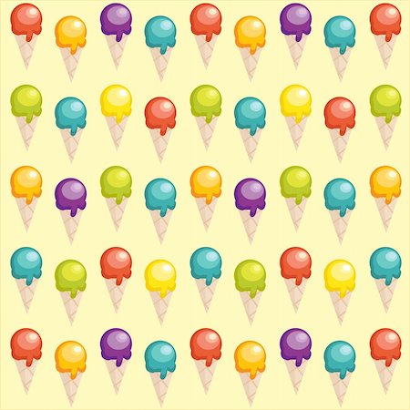 Background with cartoon ice cream cups, vector illustration Stock Photo - Budget Royalty-Free & Subscription, Code: 400-04283796