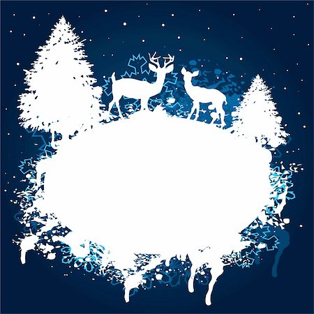 spritzlack - Blue and white winter forest grunge paint design Stockbilder - Microstock & Abonnement, Bildnummer: 400-04283814