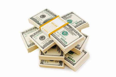 simsearch:400-05140548,k - Stack of dollars isolated on the white Stock Photo - Budget Royalty-Free & Subscription, Code: 400-04283877