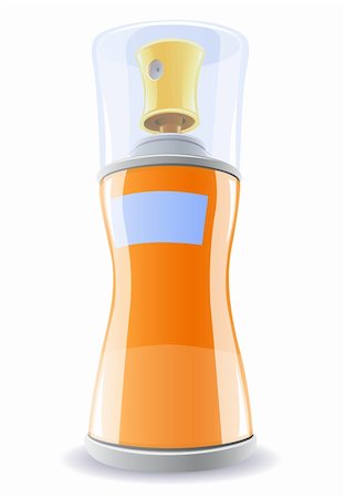 spray bottle perfume - deodorant in orange bottle vector illustration Stock Photo - Budget Royalty-Free & Subscription, Code: 400-04283950