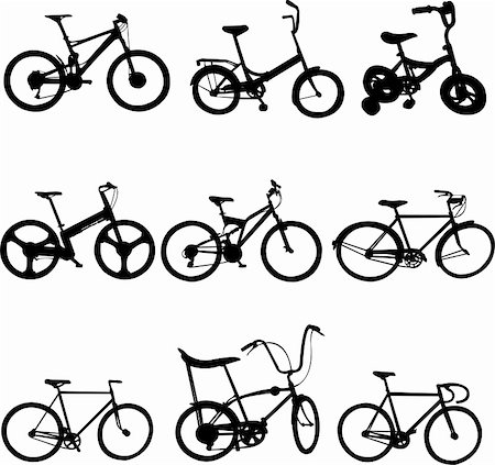 extreme bicycle vector - bicycles - vector Stock Photo - Budget Royalty-Free & Subscription, Code: 400-04294094
