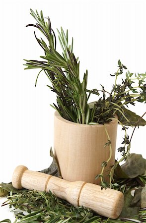 simsearch:400-04348087,k - Preparing herbs in a mortar and pestle. Stock Photo - Budget Royalty-Free & Subscription, Code: 400-04294181