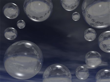 simsearch:400-07293164,k - bubbles in dark sky - 3d illustration Foto de stock - Super Valor sin royalties y Suscripción, Código: 400-04294459