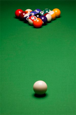 pool cue - Billiard, pool game concept. Balls on tabe! Foto de stock - Super Valor sin royalties y Suscripción, Código: 400-04294707