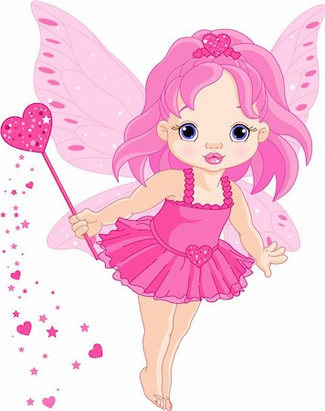 Illustration of Cute little Love baby fairy in fly Stock Photo - Budget Royalty-Free & Subscription, Code: 400-04295064