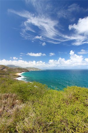 simsearch:700-02903732,k - The fabulous coastline on the Caribbean island of Saint Kitts. Stockbilder - Microstock & Abonnement, Bildnummer: 400-04295134
