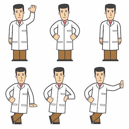 set of medical worker in different poses Stock Photo - Budget Royalty-Free & Subscription, Code: 400-04295509