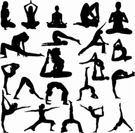 simsearch:400-04384907,k - yoga collection 1 vector Stock Photo - Budget Royalty-Free & Subscription, Code: 400-04295657