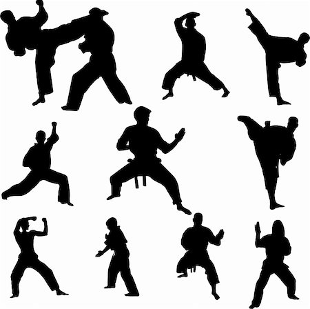 simsearch:400-04558215,k - karate fighters - vector Photographie de stock - Aubaine LD & Abonnement, Code: 400-04295653