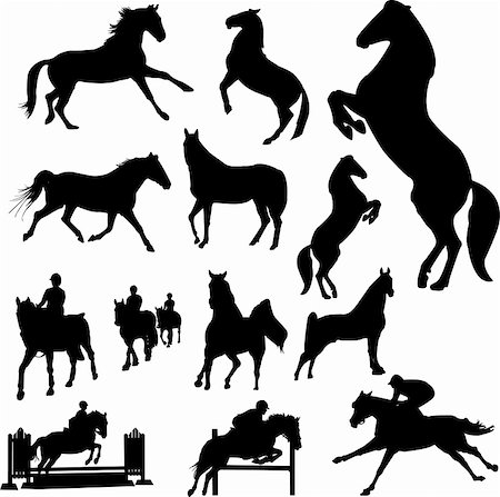 horses - vector Stock Photo - Budget Royalty-Free & Subscription, Code: 400-04295759