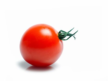 simsearch:400-06138091,k - Beautiful red cherry tomato isolated on white background Foto de stock - Super Valor sin royalties y Suscripción, Código: 400-04296068