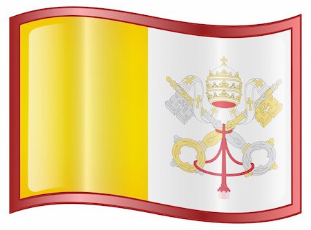 simsearch:400-04817643,k - Vatican Flag icon, isolated on white background. Foto de stock - Super Valor sin royalties y Suscripción, Código: 400-04296205