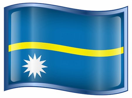 simsearch:400-04285611,k - Nauru Flag icon, isolated on white background. Foto de stock - Super Valor sin royalties y Suscripción, Código: 400-04296201