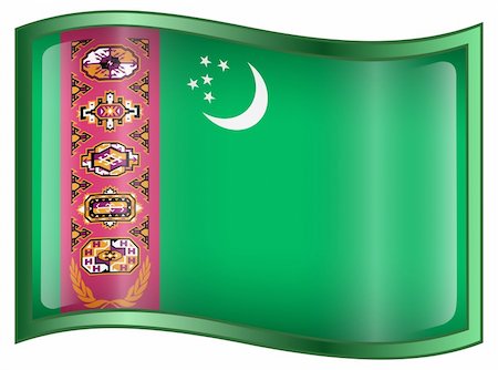 simsearch:400-04817643,k - Turkmenistan Flag icon, isolated on white background. Foto de stock - Super Valor sin royalties y Suscripción, Código: 400-04296203