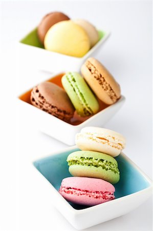 Macaroons. Delicate and delicious macaroons in pastel colors. Stock Photo - Budget Royalty-Free & Subscription, Code: 400-04296410