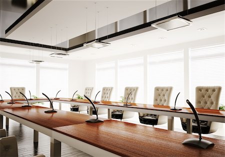 conference room interior 3d render Stock Photo - Budget Royalty-Free & Subscription, Code: 400-04296448