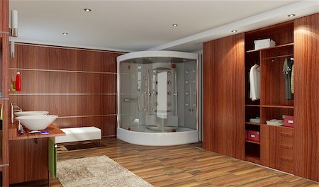 simsearch:400-06852286,k - rendering of the modern bathroom interior Stock Photo - Budget Royalty-Free & Subscription, Code: 400-04296514