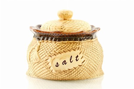 salt crystal - salt in the tank on a white background Stock Photo - Budget Royalty-Free & Subscription, Code: 400-04296537