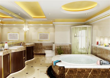 simsearch:400-06852286,k - rendering of the modern bathroom interior Stock Photo - Budget Royalty-Free & Subscription, Code: 400-04296564