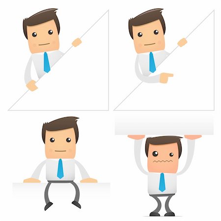 simsearch:400-04204809,k - set of funny cartoon office worker in various poses for use in presentations, etc. Stock Photo - Budget Royalty-Free & Subscription, Code: 400-04296673