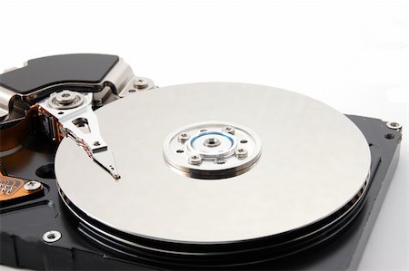 festplatte - computer hard disk drive  isolated on white background Stockbilder - Microstock & Abonnement, Bildnummer: 400-04297115