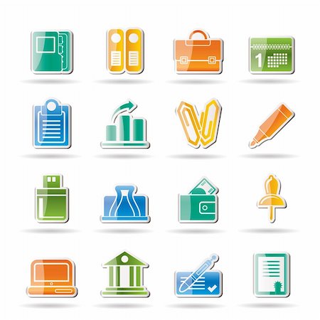 Business, Office and Finance Icons - Vector Icon Set Stock Photo - Budget Royalty-Free & Subscription, Code: 400-04297563