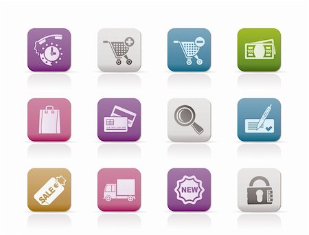 secure freight - Internet icons for online shop - vector icon set Stock Photo - Budget Royalty-Free & Subscription, Code: 400-04297584