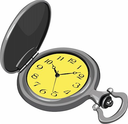 Illustration pocket watch in vector. Stock Photo - Budget Royalty-Free & Subscription, Code: 400-04297703