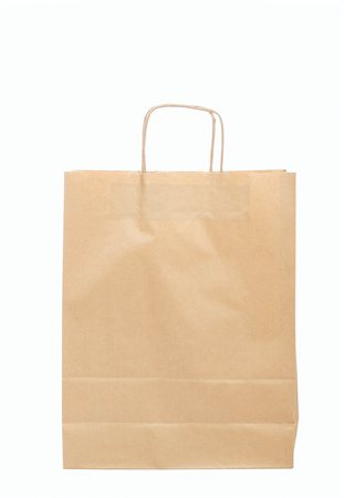 simsearch:400-05072969,k - ecological paper bag, photo on the white background Stock Photo - Budget Royalty-Free & Subscription, Code: 400-04297900