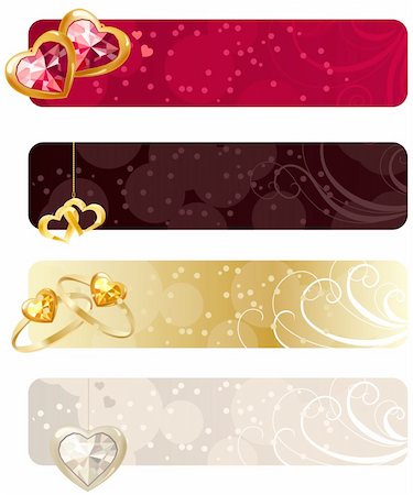 ruby stone - For horizontal banners with rings,puby and hearts Stock Photo - Budget Royalty-Free & Subscription, Code: 400-04298102