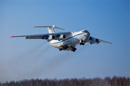 The flying up Russian cargo transport plane Stock Photo - Budget Royalty-Free & Subscription, Code: 400-04298243