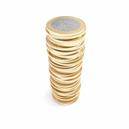 simsearch:400-04366290,k - Small pile of Euro coins Photographie de stock - Aubaine LD & Abonnement, Code: 400-04298563