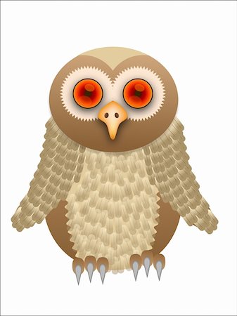 A Vector cartoon owl illustration saved in EPS10 format Stock Photo - Budget Royalty-Free & Subscription, Code: 400-04298649
