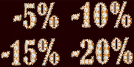 reduced sign in a shop - Set of Diamond discount in vector Stock Photo - Budget Royalty-Free & Subscription, Code: 400-04298983