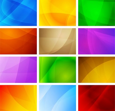 Set of vibrant simple backdrops. Eps 10 vector illustration Stock Photo - Budget Royalty-Free & Subscription, Code: 400-04299108