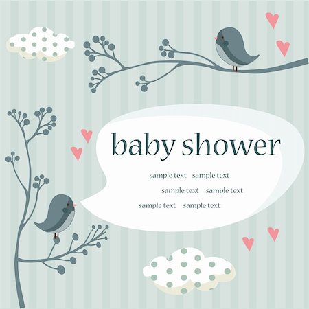 baby boy shower , vector illustration Fotografie stock - Microstock e Abbonamento, Codice: 400-04299388