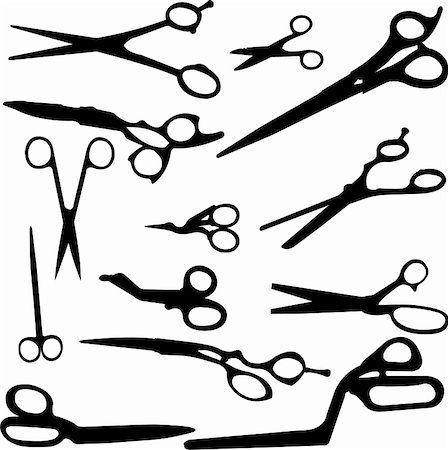 simsearch:400-06070388,k - scissors collection - vector Photographie de stock - Aubaine LD & Abonnement, Code: 400-04299411