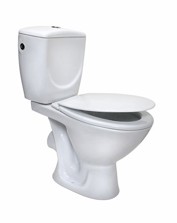 simsearch:400-04835835,k - Toilet bowl, isolated on white. File includes clipping path for easy background removing Fotografie stock - Microstock e Abbonamento, Codice: 400-04290095