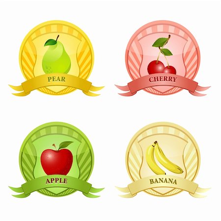 simsearch:400-06699773,k - illustration of fruity tags on white background Photographie de stock - Aubaine LD & Abonnement, Code: 400-04290150