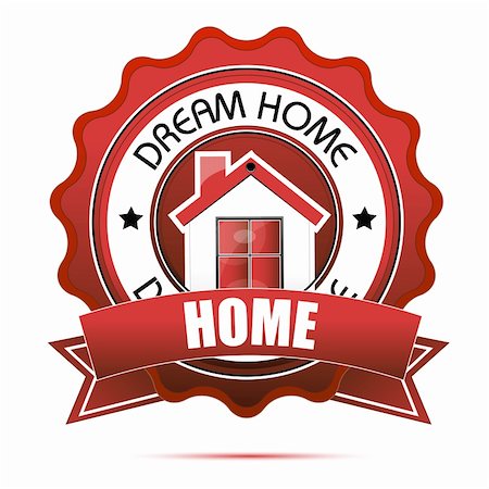 simsearch:400-04419242,k - illustration of dream home tag on white background Stock Photo - Budget Royalty-Free & Subscription, Code: 400-04290167