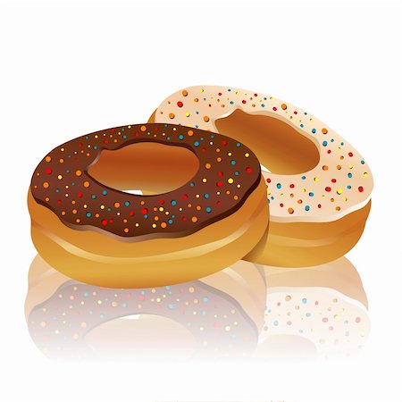 simsearch:400-08619836,k - illustration of doughnut on white background Photographie de stock - Aubaine LD & Abonnement, Code: 400-04290265