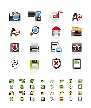 floppy disk - Internet and Website Vector Icon Set   - 3 colors included Fotografie stock - Microstock e Abbonamento, Codice: 400-04290305