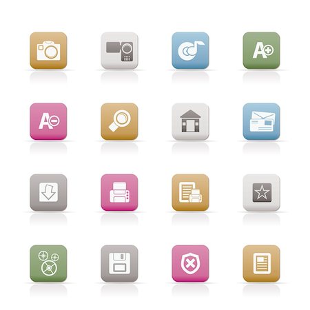 simsearch:400-04346908,k - Internet and Website icons  Vector Icon Set Stock Photo - Budget Royalty-Free & Subscription, Code: 400-04290317